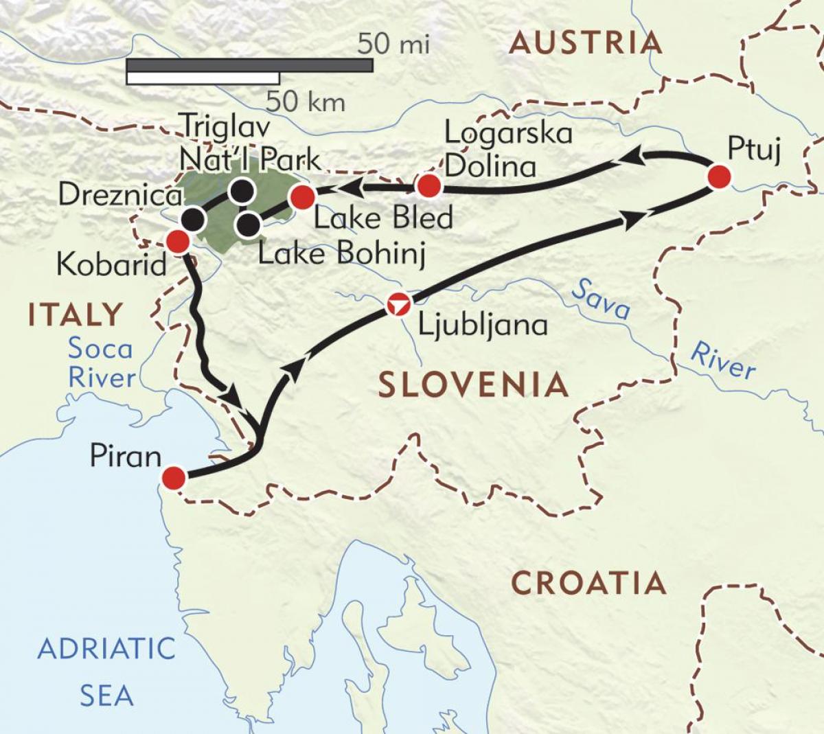карта балю Славенія
