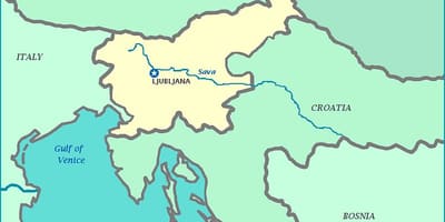 Карта Славенскага ўзбярэжжа