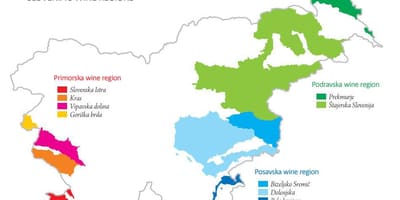 Карта Славеніі віно