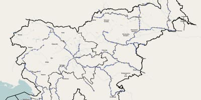 Цягнік Славеніі карце