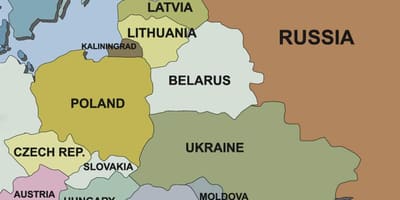 Карта Славеніі і суседніх краін