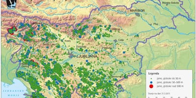Карта пячор у Славеніі