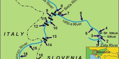 Карта ракі ваўкадавяць ў Славеніі